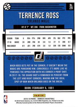 2018-19 Donruss #29 Terrence Ross Back