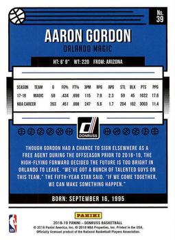 2018-19 Donruss #39 Aaron Gordon Back