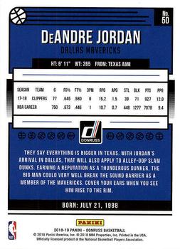 2018-19 Donruss #50 DeAndre Jordan Back
