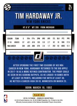 2018-19 Donruss #67 Tim Hardaway Jr. Back