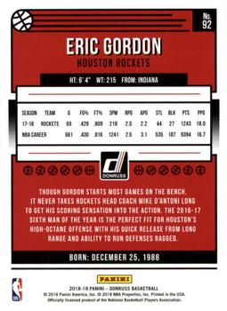 2018-19 Donruss #92 Eric Gordon Back