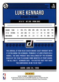 2018-19 Donruss #120 Luke Kennard Back