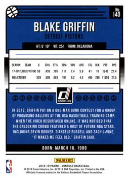 2018-19 Donruss #140 Blake Griffin Back
