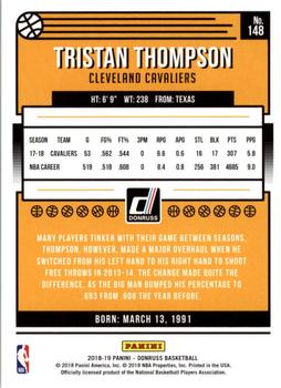 2018-19 Donruss #148 Tristan Thompson Back