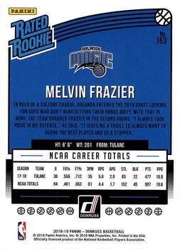 2018-19 Donruss #153 Melvin Frazier Jr. Back