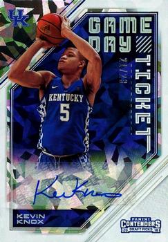 2018 Panini Contenders Draft Picks - Game Day Ticket Signatures Cracked Ice #5 Kevin Knox Front