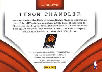 2017-18 Panini Immaculate Collection - Standout Memorabilia #SM-TCH Tyson Chandler Back
