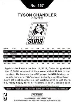 2018-19 Hoops - Blue #157 Tyson Chandler Back