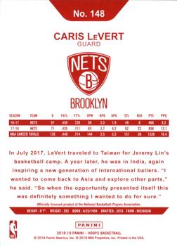 2018-19 Hoops - Red Backs #148 Caris LeVert Back