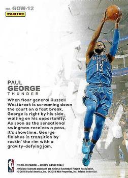 2018-19 Hoops - Get Out The Way #GOW-12 Paul George Back