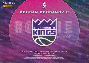 2018-19 Hoops Winter - Rookie Remembrance #RR-BB Bogdan Bogdanovic Back