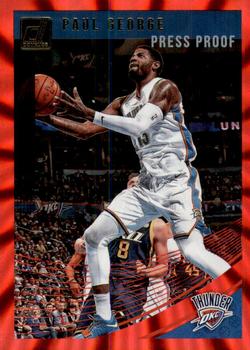 2018-19 Donruss - Press Proof Red Laser #117 Paul George Front