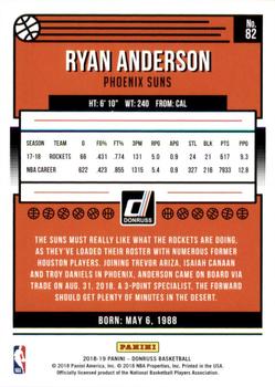2018-19 Donruss - Press Proof Silver #82 Ryan Anderson Back