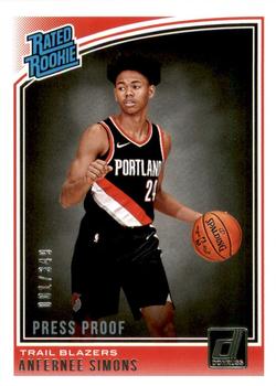 2018-19 Donruss - Press Proof Silver #186 Anfernee Simons Front