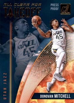 2018-19 Donruss - All Clear for Takeoff Press Proof #12 Donovan Mitchell Front