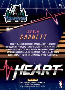 2018-19 Donruss - All Heart #9 Kevin Garnett Back