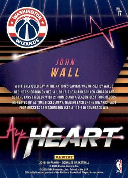 2018-19 Donruss - All Heart #17 John Wall Back