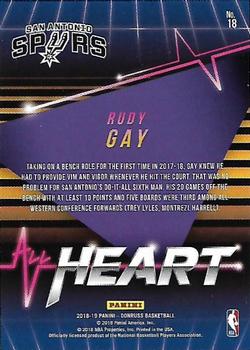 2018-19 Donruss - All Heart Press Proof #18 Rudy Gay Back