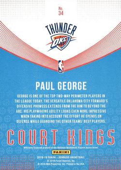 2018-19 Donruss - Court Kings #34 Paul George Back