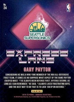 2018-19 Donruss - Express Lane #24 Gary Payton Back
