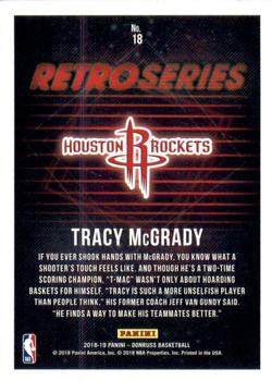 2018-19 Donruss - Retro Series Press Proof #18 Tracy McGrady Back