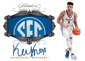 2018 Panini Flawless Collegiate - Flawless Rookie Patch Autographs Black Logos - Conference Logo #111 Kevin Knox Front