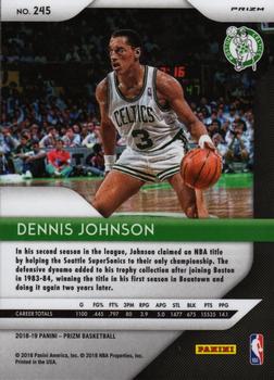 2018-19 Panini Prizm - Prizms Green #245 Dennis Johnson Back