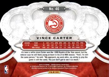 2018-19 Panini Crown Royale #46 Vince Carter Back