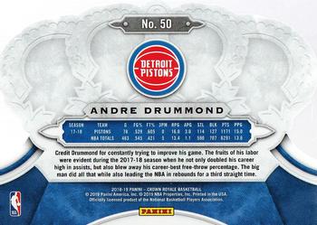 2018-19 Panini Crown Royale #50 Andre Drummond Back