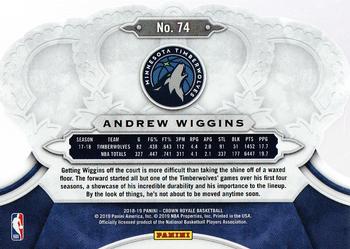 2018-19 Panini Crown Royale #74 Andrew Wiggins Back