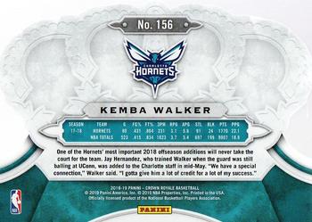 2018-19 Panini Crown Royale #156 Kemba Walker Back