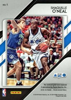 2018-19 Panini Prizm - Sensational Swatches #1 Shaquille O'Neal Back