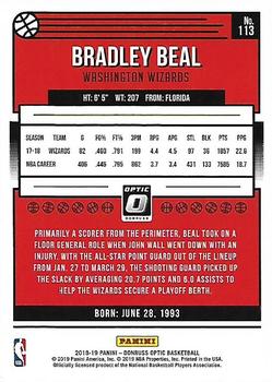 2018-19 Donruss Optic #113 Bradley Beal Back