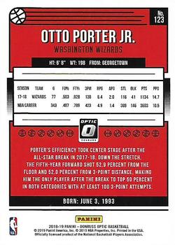 2018-19 Donruss Optic #123 Otto Porter Jr. Back