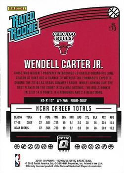 2018-19 Donruss Optic #170 Wendell Carter Jr. Back