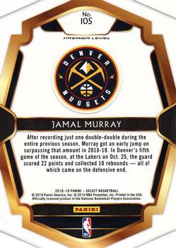 2018-19 Panini Select #105 Jamal Murray Back