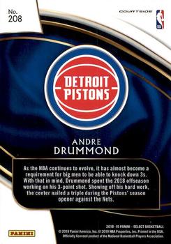 2018-19 Panini Select #208 Andre Drummond Back