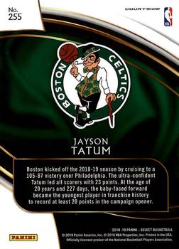 2018-19 Panini Select #255 Jayson Tatum Back