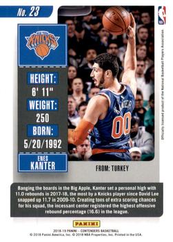 2018-19 Panini Contenders - Conference Finals Ticket #23 Enes Kanter Back