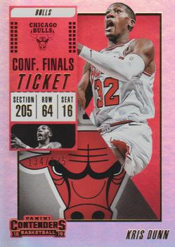 2018-19 Panini Contenders - Conference Finals Ticket #34 Kris Dunn Front