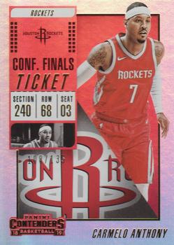2018-19 Panini Contenders - Conference Finals Ticket #48 Carmelo Anthony Front