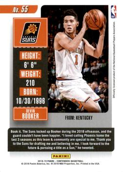 2018-19 Panini Contenders - Conference Finals Ticket #55 Devin Booker Back