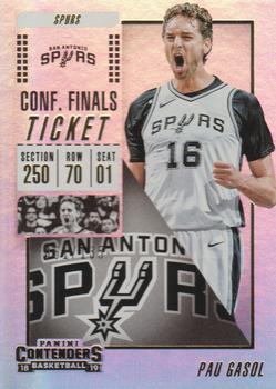 2018-19 Panini Contenders - Conference Finals Ticket #67 Pau Gasol Front