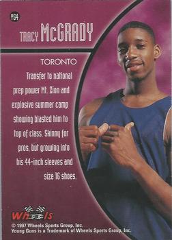 1997 Wheels Rookie Thunder - Young Guns Storm Front #YG4 Tracy McGrady Back