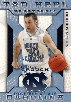 2011-12 North Carolina Tar Heels Schedules #NNO Patrick Crouch Front