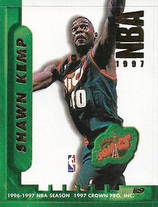 1996-97 Crown Pro Stickers #R9 Shawn Kemp Front