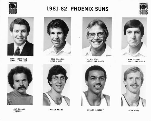1981-82 Phoenix Suns #NNO Jerry Colangelo / John MacLeod / Al Bianchi / John Wetzel / Joe Proski / Alvan Adams / Dudley Bradley / Jeff Cook Front