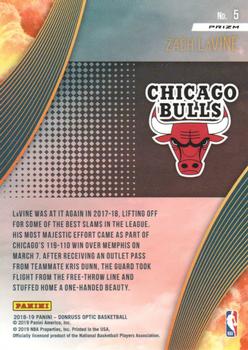 2018-19 Donruss Optic - All Clear for Takeoff Holo #5 Zach LaVine Back