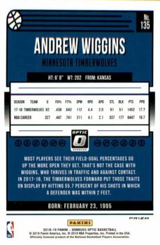 2018-19 Donruss Optic - Blue Velocity #135 Andrew Wiggins Back