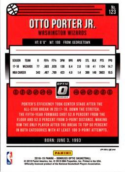 2018-19 Donruss Optic - Fast Break Holo #123 Otto Porter Jr. Back